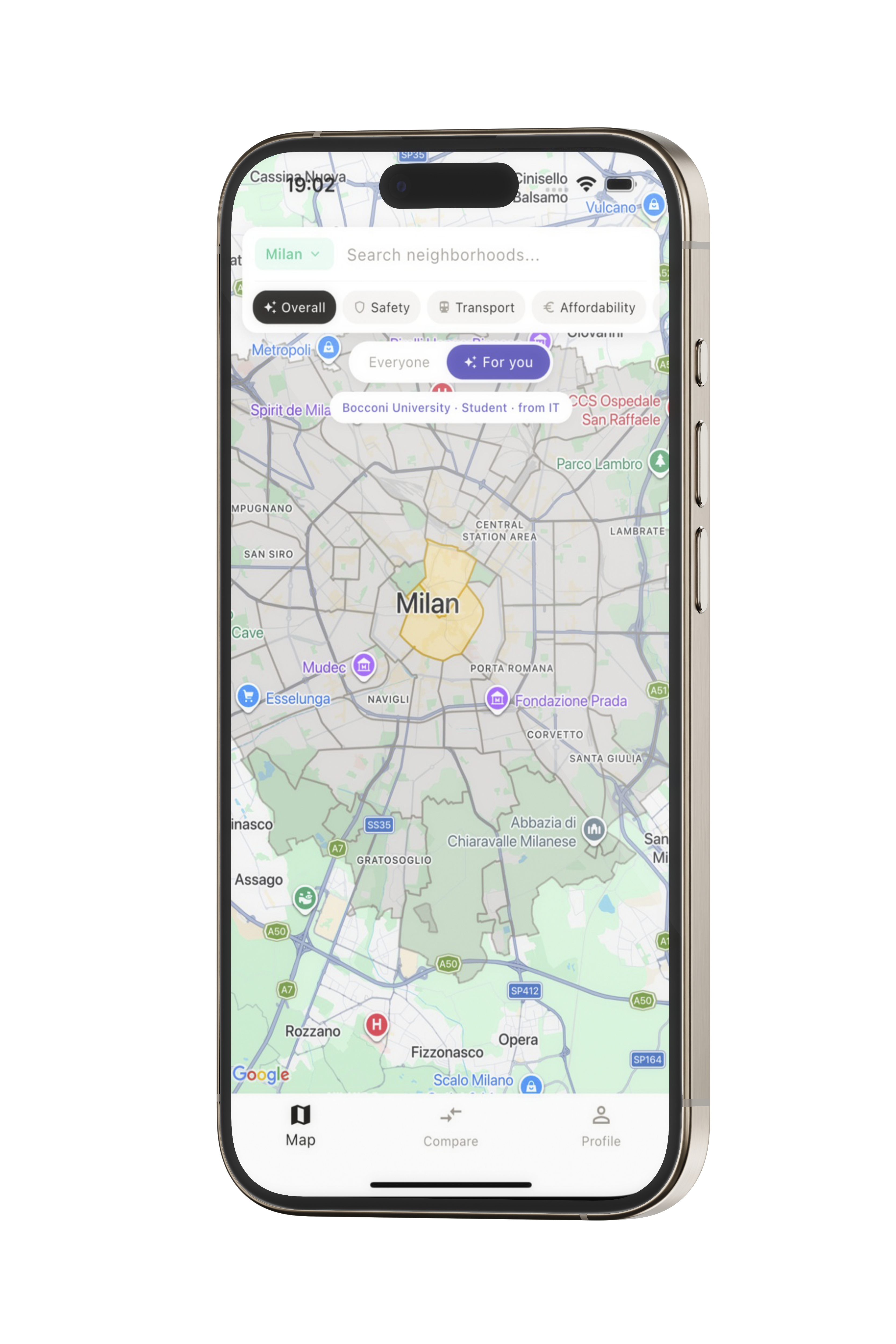 NeighborMap — neighborhood detail with personalized reviews